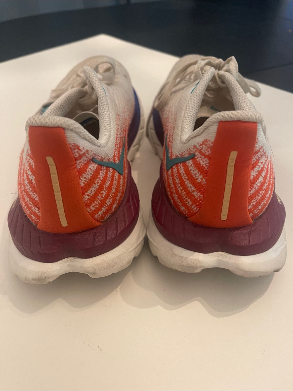 Hoka Mach 5 Running Sneakers with Teal & Orange Accents. 7d wide - Picture 7 of 12